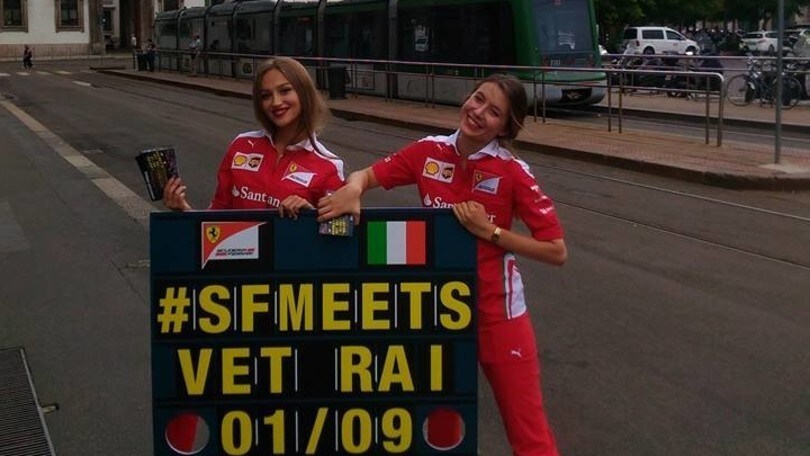 Vettel e Raikkonen incontrano i tifosi a Milano