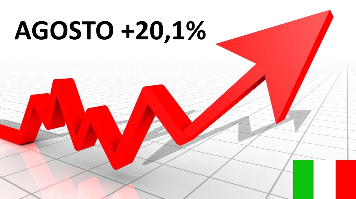 Mercato auto italia, ad agosto +20,1%