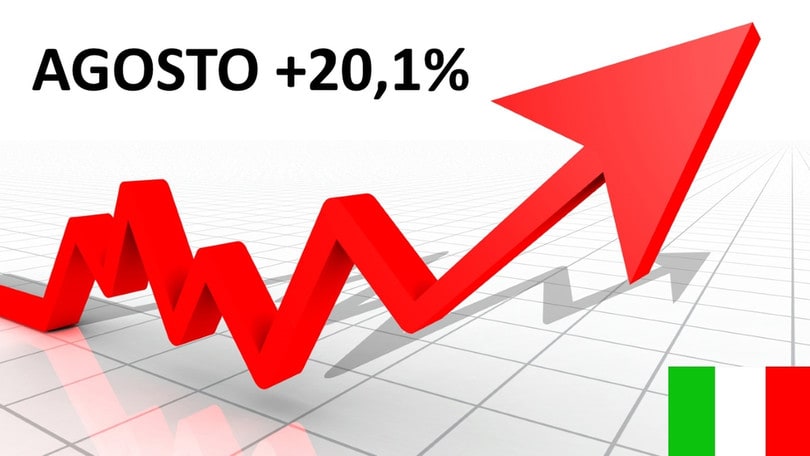 Mercato auto italia, ad agosto +20,1%