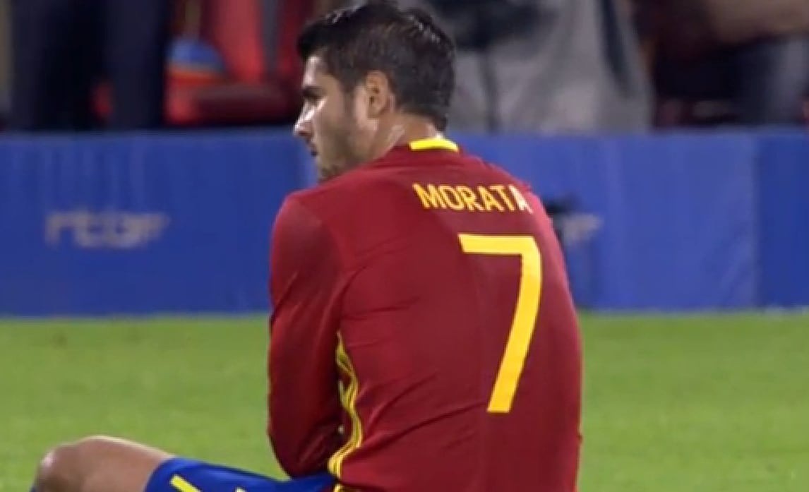Spagna, 2-0 al Belgio ma Morata si fa male