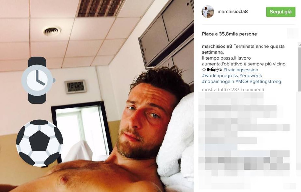 Serie A Juventus, Marchisio: «L'obiettivo rientro è sempre più vicino»