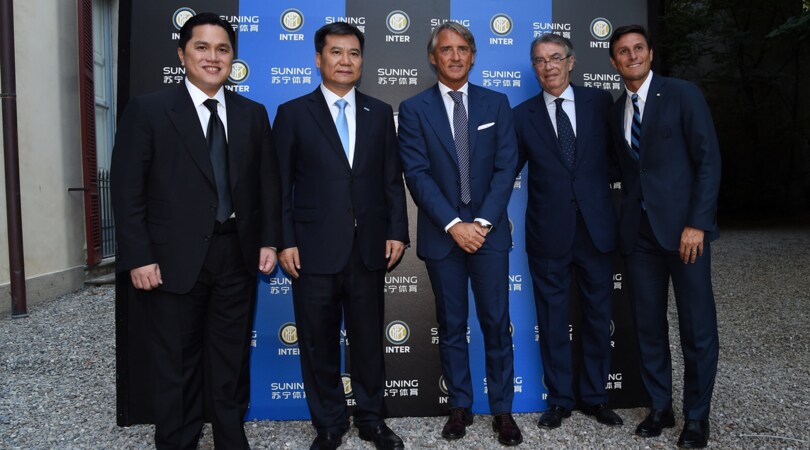 Mancini e Moratti al gala Suning. Thohir: «Sarà grande Inter»