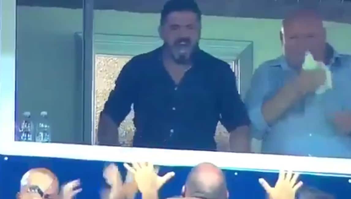 Il Pisa vince, Gattuso si scatena in tribuna