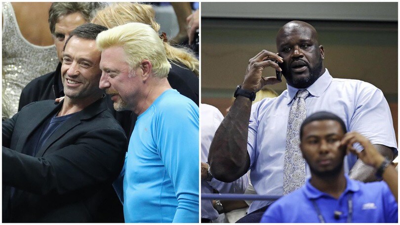 Us Open, da Jackman a Shaquille O'Neal, quanti vip per Djokovic!