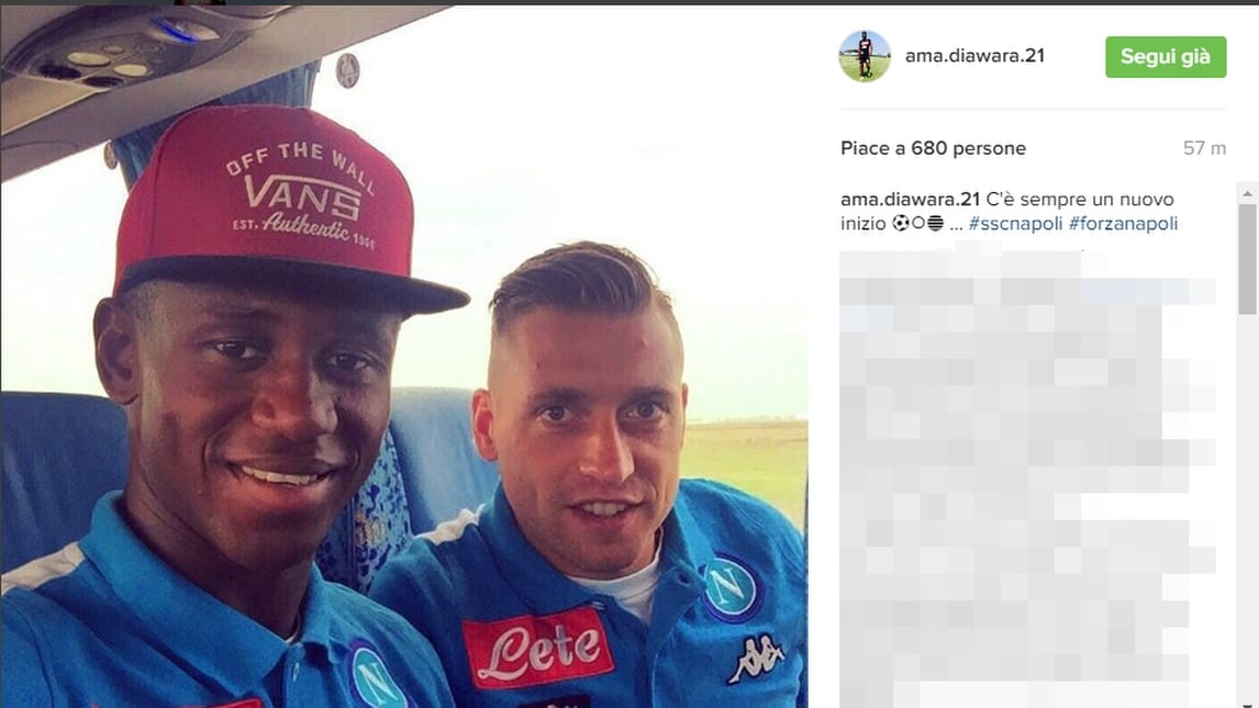 Napoli Diawara, bufera social: i tifosi del Bologna non lo perdonano
