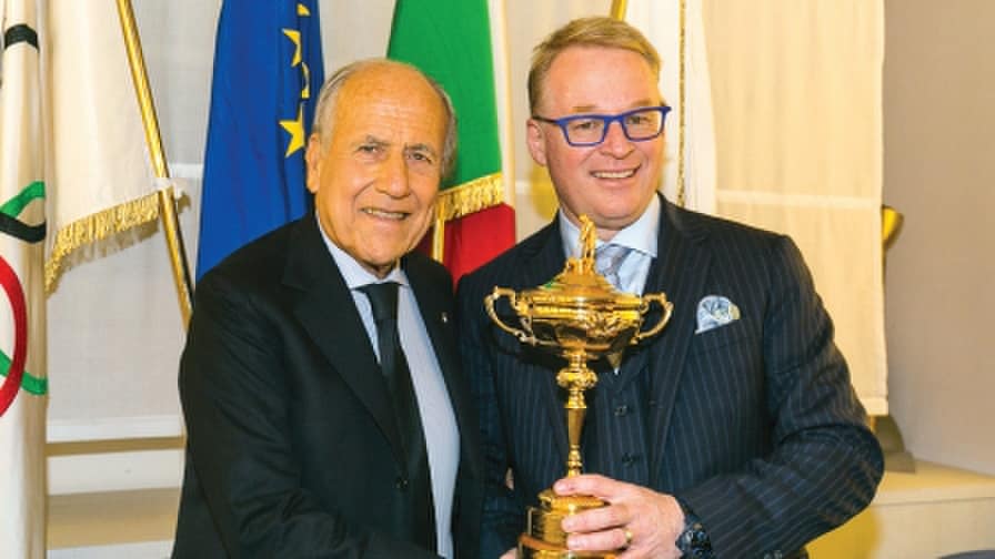 Golf, Ryder Cup: il trofeo in Italia