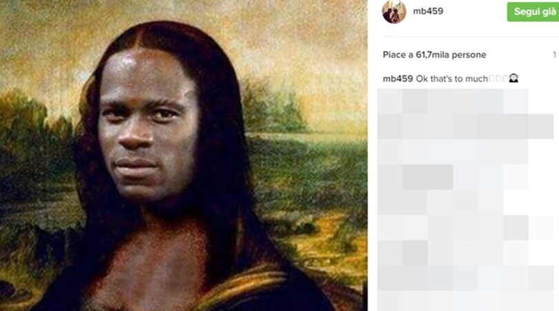 Nizza, Balotelli stupisce ancora: su Instagram è la nuova Gioconda