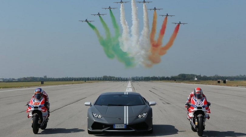 Lamborghini, Ducati e Frecce Tricolori: l'orgoglio della velocità