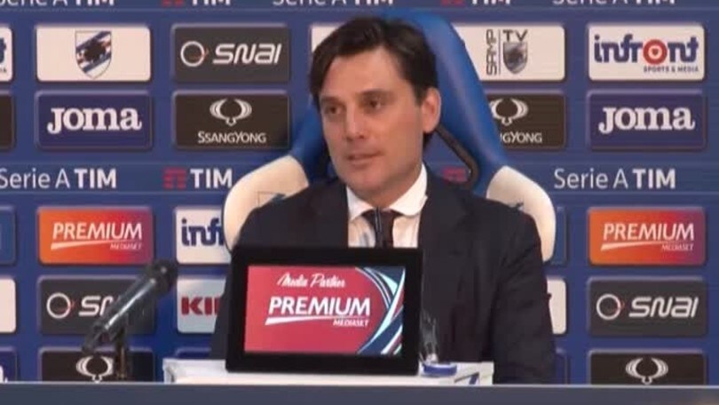 Montella: "Siamo stati un po' fortunati. Grazie tifosi Samp"