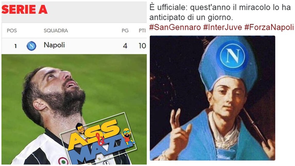 Juventus ko con l'Inter. E i tifosi del Napoli se la ridono sul web