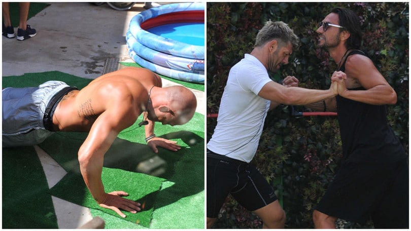 Bettarini-Russo: dalle flessioni alla lotta, gli sportivi del Grande Fratello Vip
