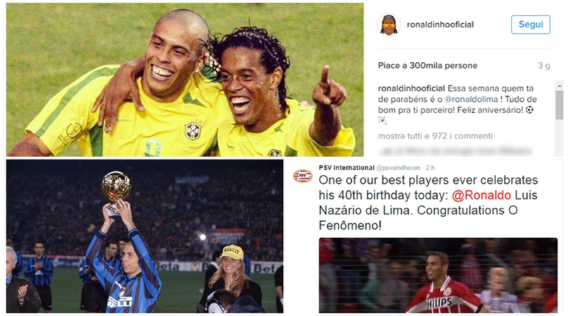 Auguri Ronaldo! Il mondo dello sport festeggia il Fenomeno