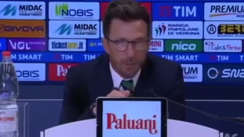 Di Francesco: "Abbiamo fatto la partita"