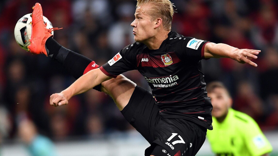 Maglia Home Bayer 26 LeverkusenJoel Pohjanpalo Maglia Home Bayer 26 LeverkusenJoel Pohjanpalo