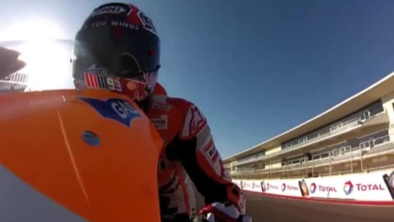 Moto Gp, Fp1 Aragon: fulmine Marquez. Rossi 2°