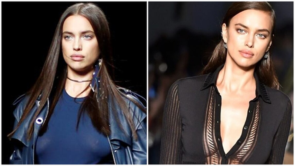 Irina Shayk, che trasparenze: l'ex di Ronaldo senza veli a Milano