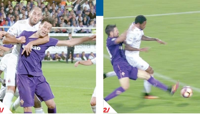 Moviola, Orsato choc: Kalinic-rigore, Tomovic (fuori area) rosso