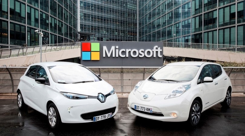 Renault e Nissan si alleano con Microsoft per l'auto connessa del 2020