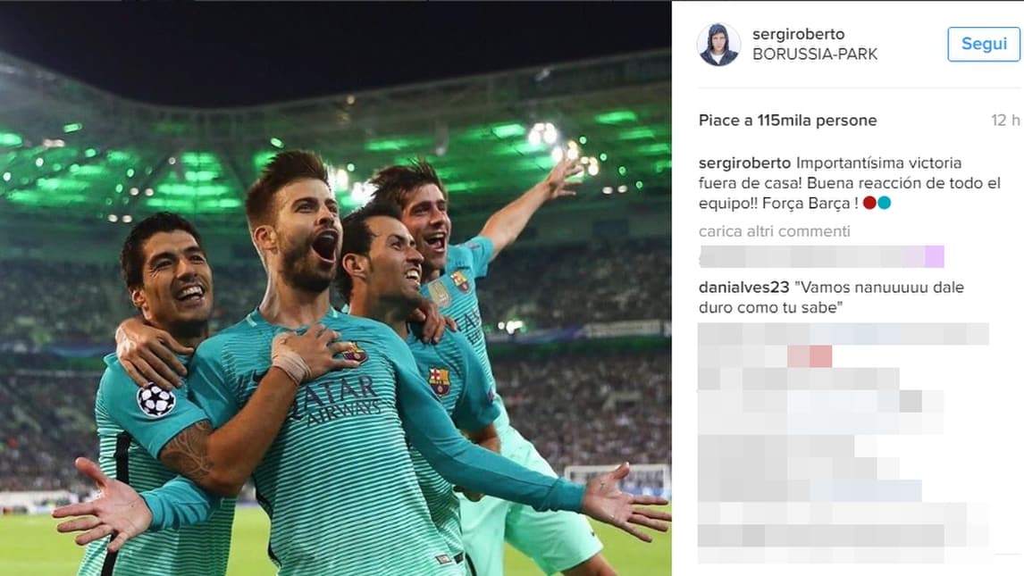 Juventus, Dani Alves non dimentica il Barcellona: «Sergi Roberto, picchia duro!»