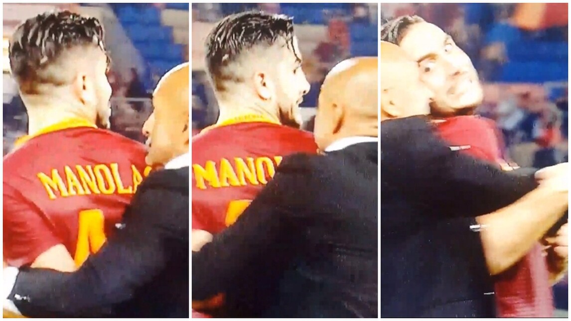 La Roma vince e Spalletti esulta: corre ad abbracciare Manolas!