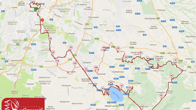 Granfondo Campagnolo Roma - orari di transito e percorsi alternativi
