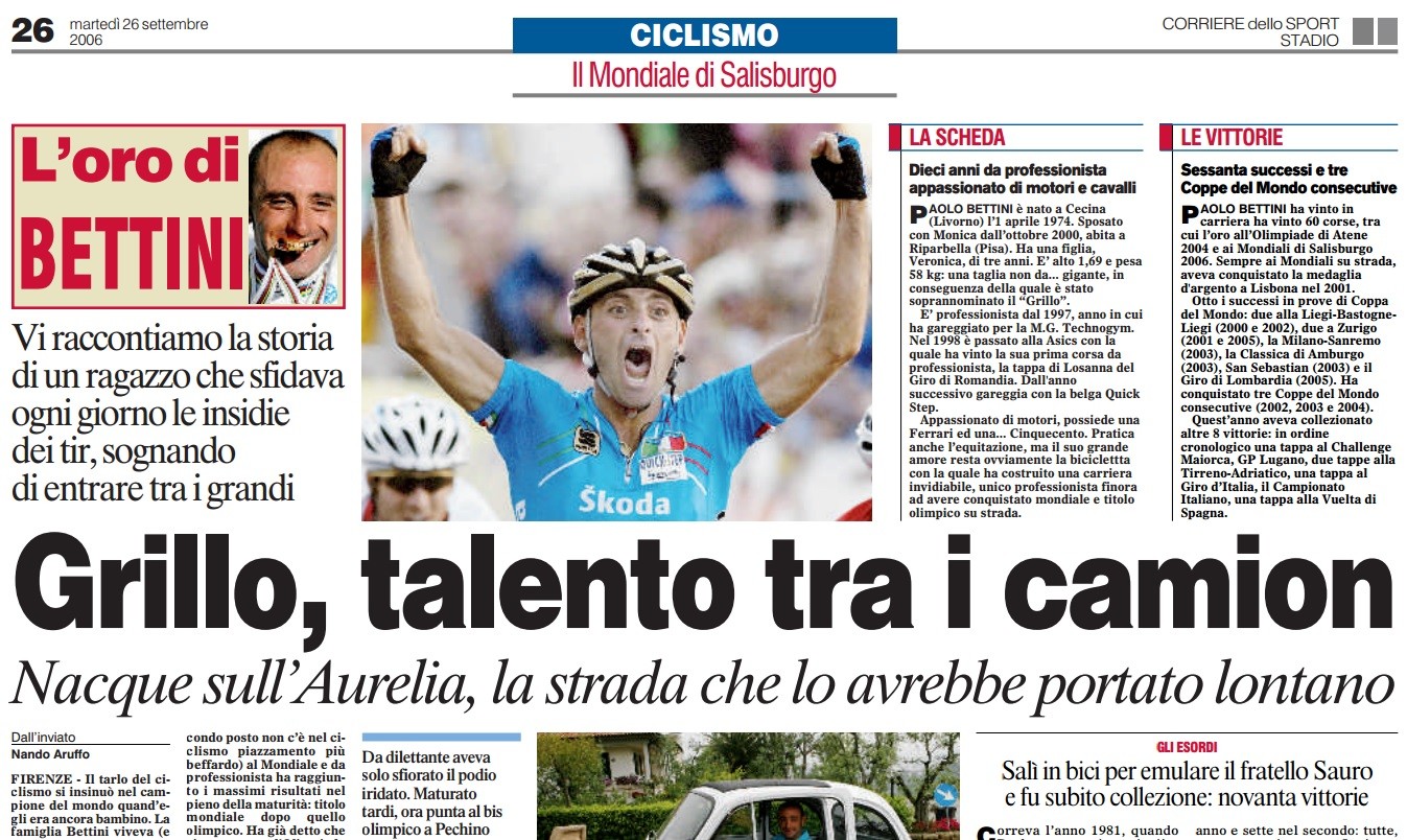 Granfondo Story: Bettini e il campionato del mondo 2006