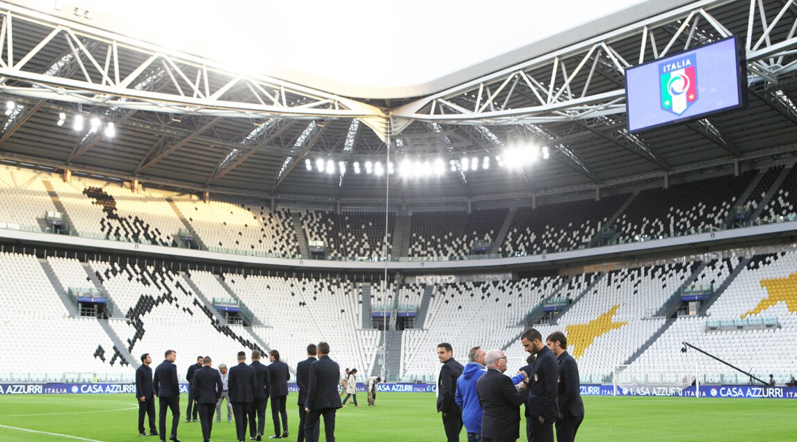 Italia, Ventura e la squadra allo Juventus Stadium