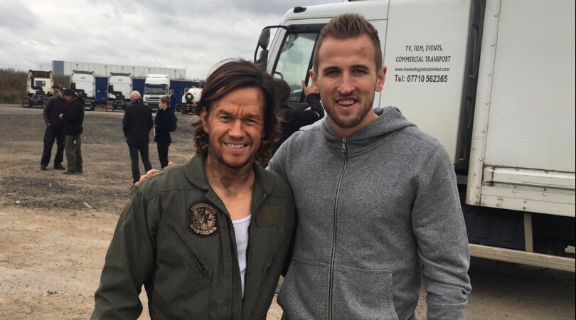 Kane e Vorm del Tottenham in visita sul set di Transformers