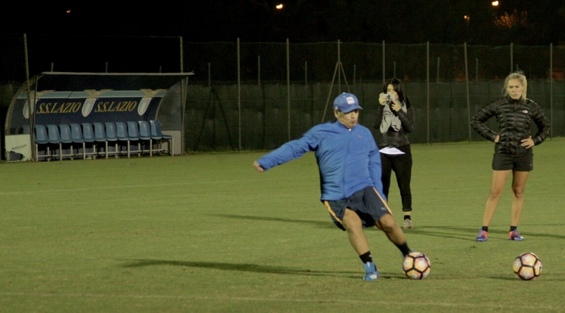 Maradona si allena a Formello