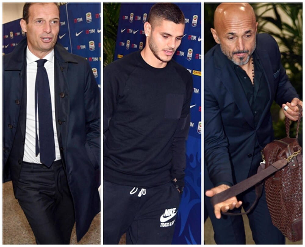 Tutti eleganti davanti agli arbitri, Icardi arriva in tuta