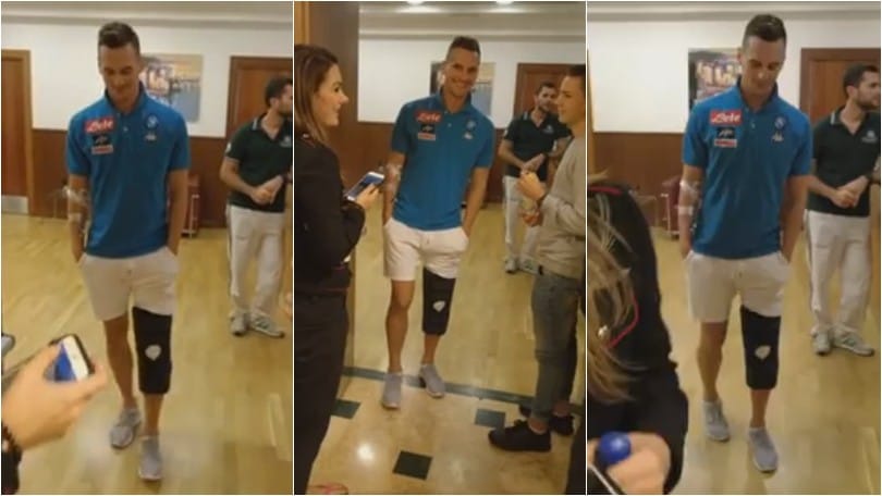 Napoli, Milik già in piedi: il video