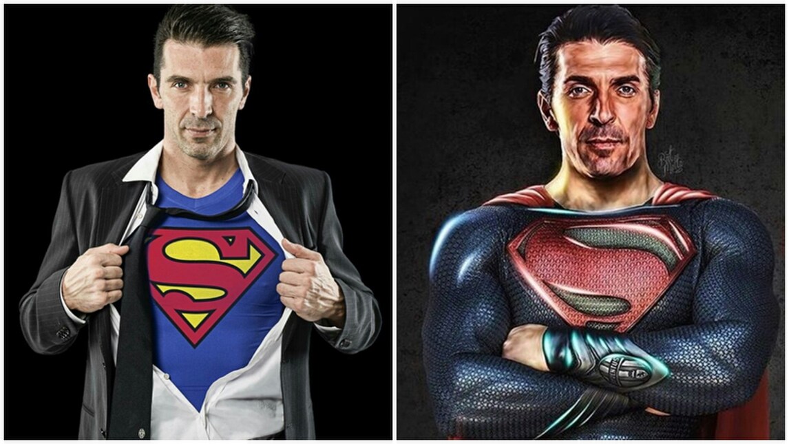 Juventus, Buffon è di nuovo Superman. Il web lo vede così