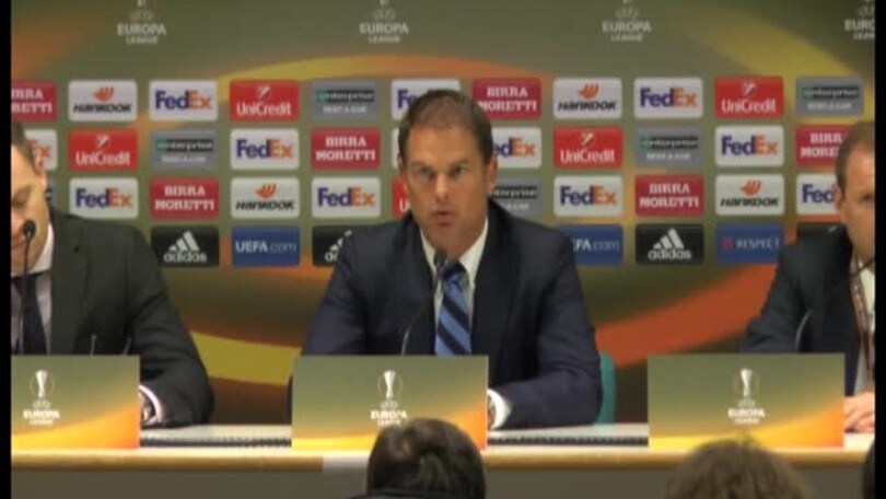 De Boer: "Meglio nel secondo tempo, vinto con grande cuore"