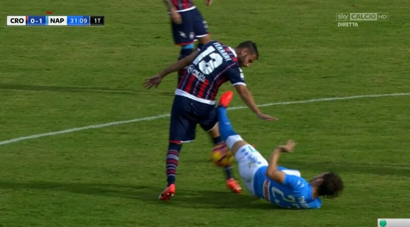 Gabbiadini espulso a Crotone: la fotosequenza
