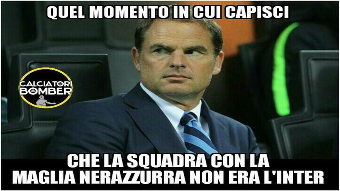 L'Inter e De Boer in crisi, l'ironia sul web