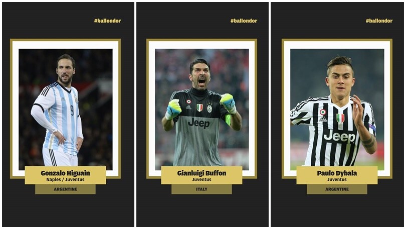 Pallone d'oro, ecco i nomi in lizza