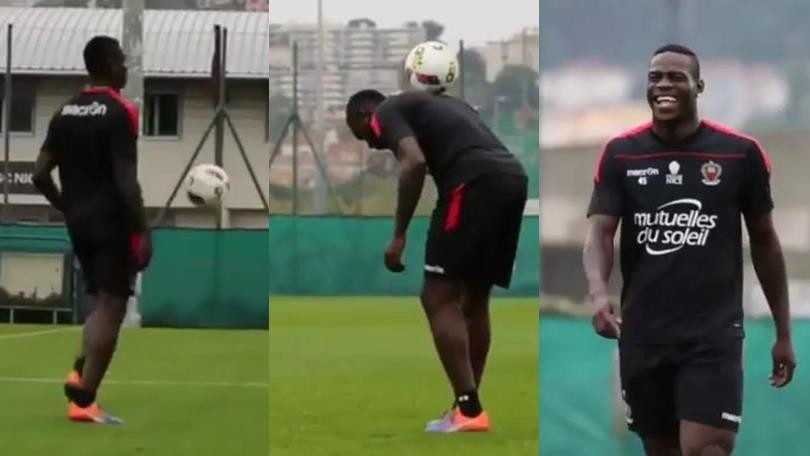 Balotelli, numeri e sorrisi in allenamento
