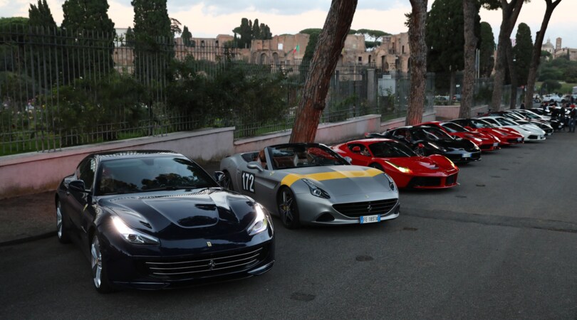 Gli ospiti dell’inaugurazione della nuova veste del Ferrari Store di Roma
