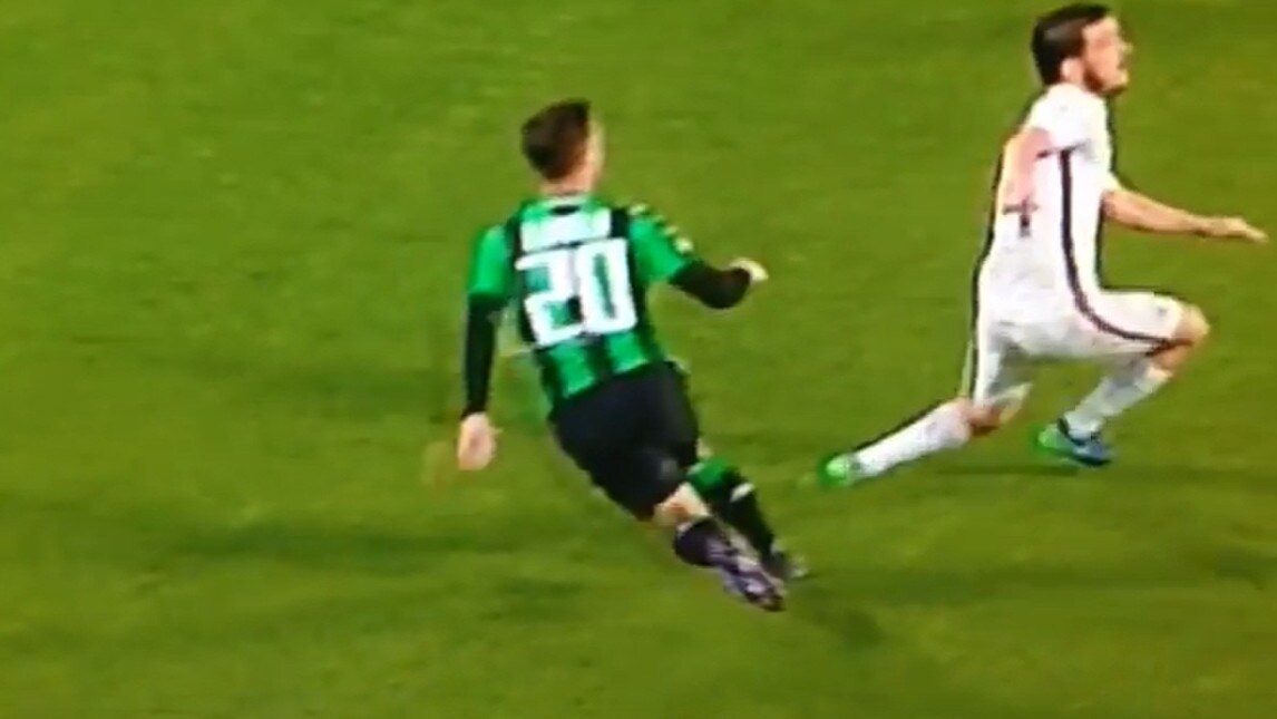 Serie A Roma, Florenzi: la fotosequenza dell'infortunio