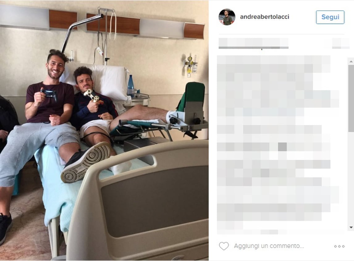 Roma, Florenzi intervento ok. Subito via alla riabilitazione
