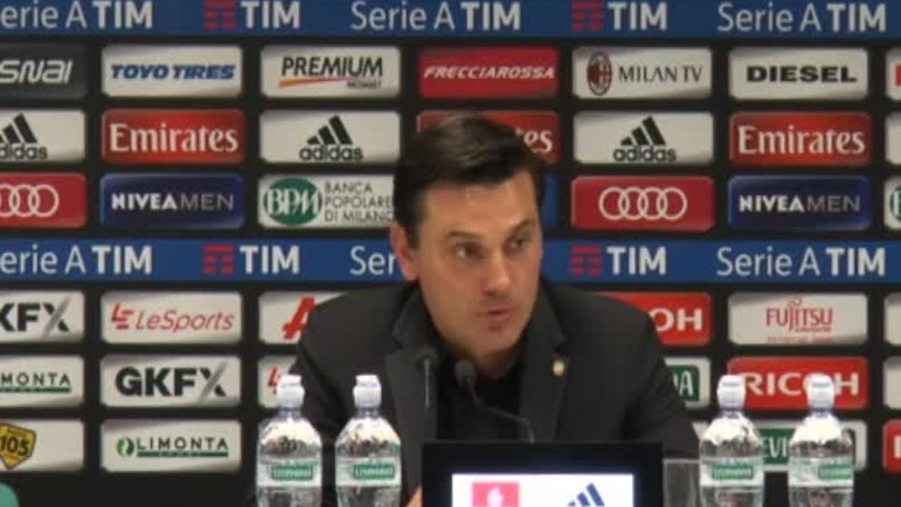 Montella: "Bacca? Ho visto di peggio"