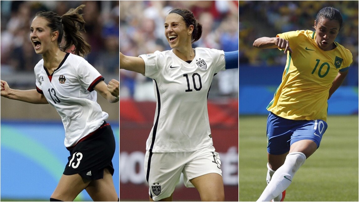 Calcio femminile: le 10 candidate a miglior giocatrice dell'anno