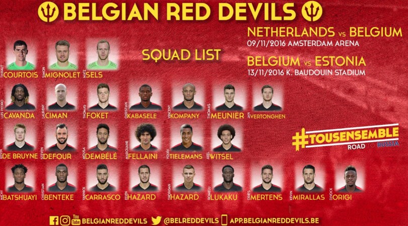 Mondiali 2018 Belgio, i convocati: Mertens c'è, Nainggolan no
