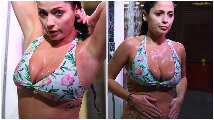 Alessia Macari, ultima doccia sexy nella casa