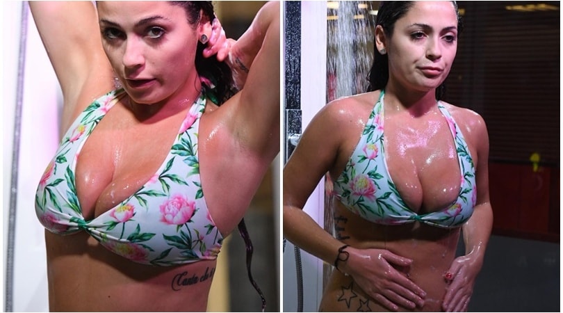 Alessia Macari, ultima doccia sexy nella casa