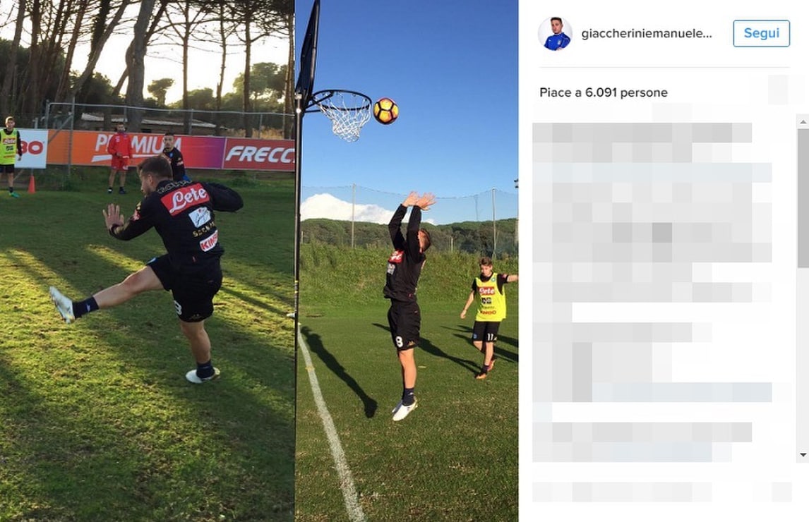FOTO Napoli, Giaccherini jolly... sotto canestro!