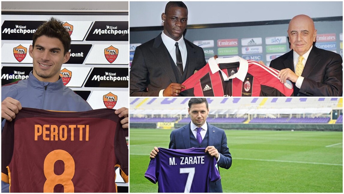 Da Balotelli a Perotti: ecco i grandi colpi di mercato a gennaio