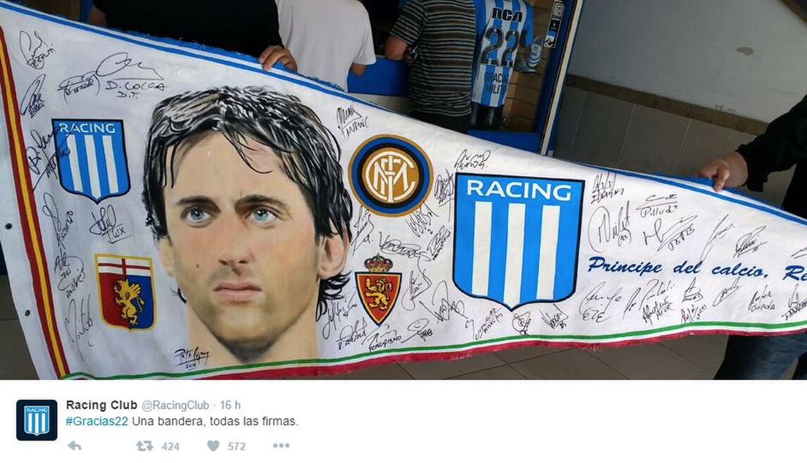 Milito, addio al calcio con Samuel, Toldo e Zanetti