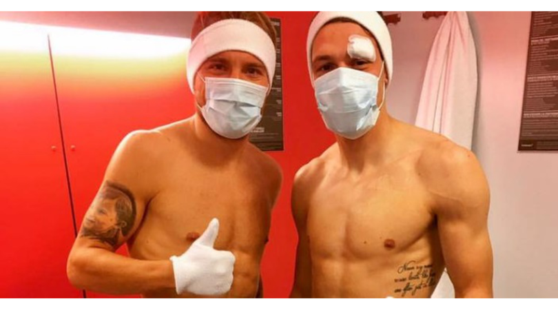 Italia, Immobile e Belotti alle prese con la crioterapia