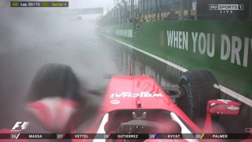 Gp Brasile, Raikkonen rischia tanto. Che incidente a Interlagos!